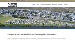 Desktop Screenshot of campingplatz-kluesserath.de