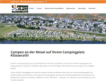 Tablet Screenshot of campingplatz-kluesserath.de